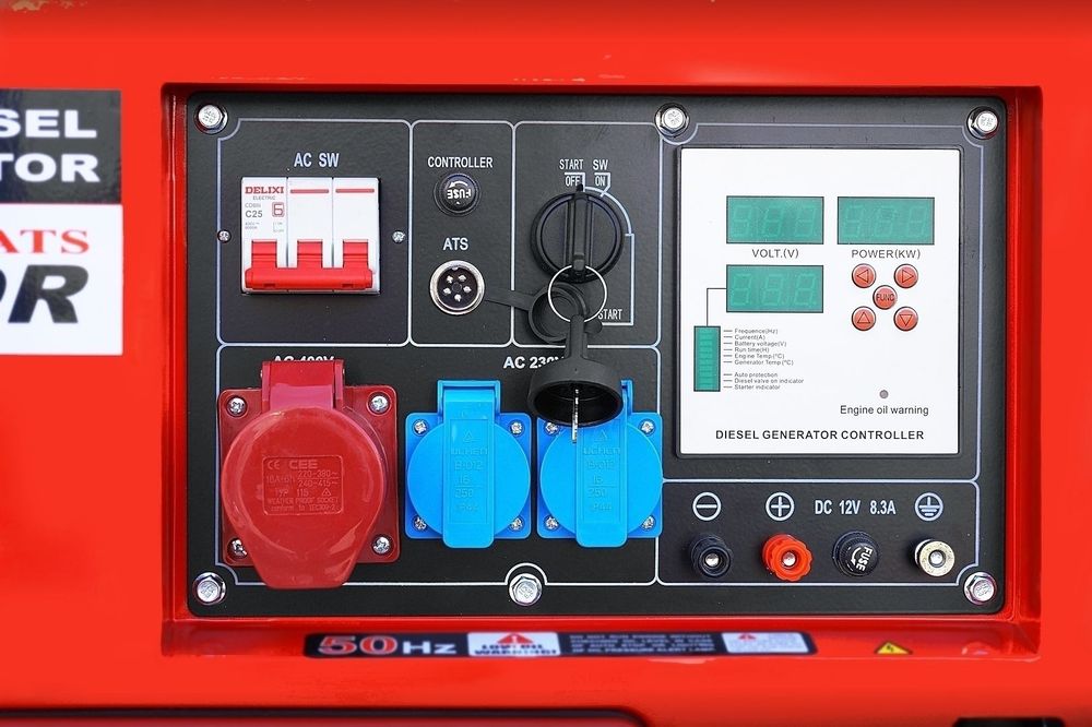 АКЦІА- Дизельний генератор 9.8кВт/ 3-фаз SDG9800 KRAFTWELE DOUBEL TANK