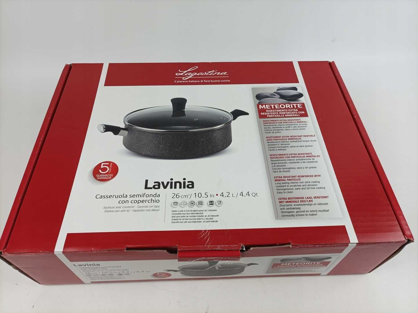 Garnek Patelnia Lagostina non-stick 26cm pokrywka