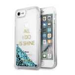 Etui Guess Glitter Liquid Do Iphone Se 7 8 Brokat Niebieski