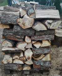 Drewno kominkowe dąb do sezonowania układane paleta 1 MP