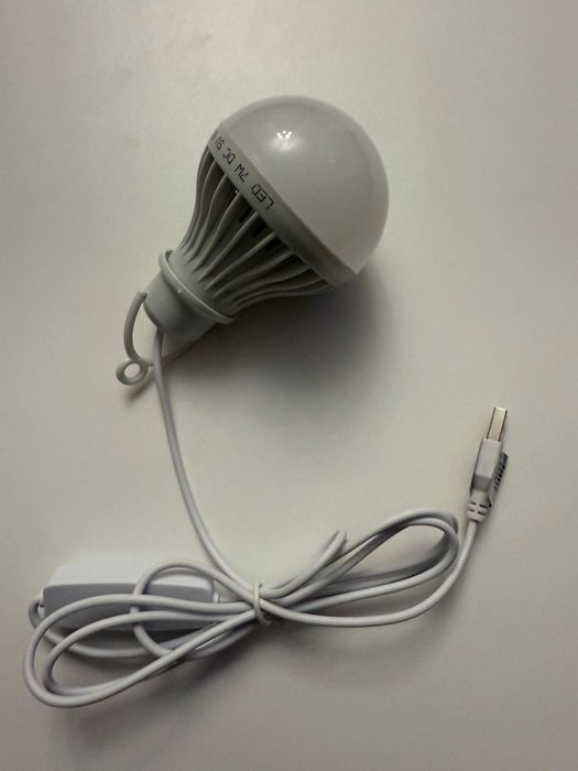 USB LED 7Вт, лампа регульована, для кемпінгу, тепле та холодне світло