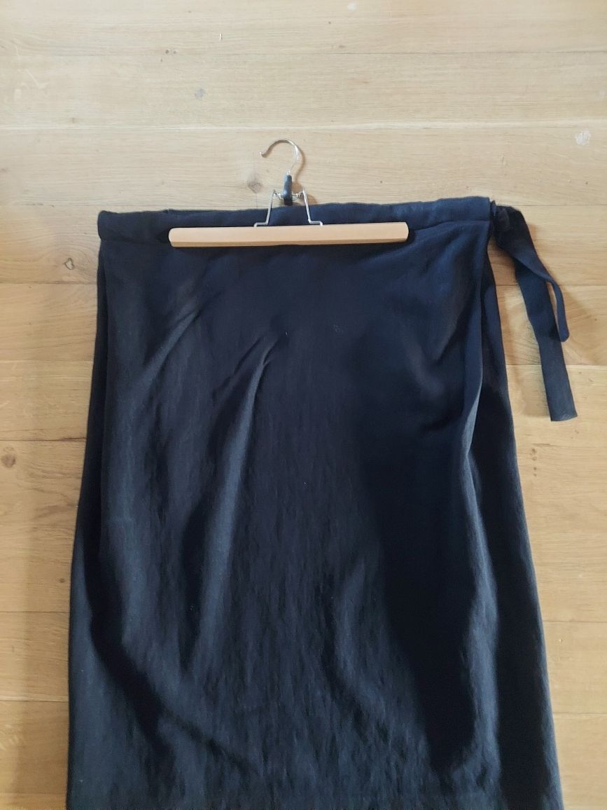 COS nietuzinkowa, nowa spódnica oversize black z wiązaniem r M/L