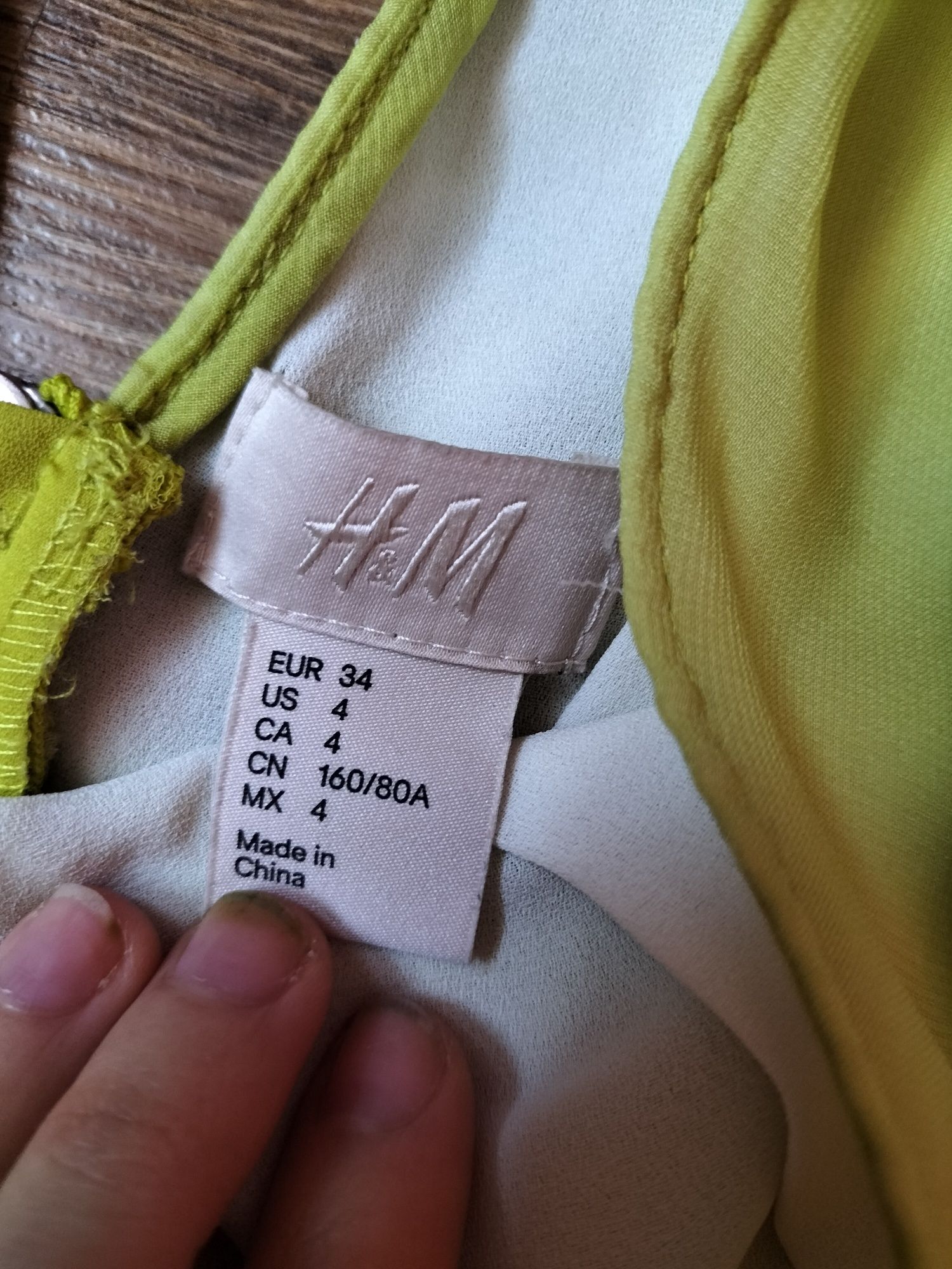 Cudna zielonkawa sukienka damska xs 34 h&m