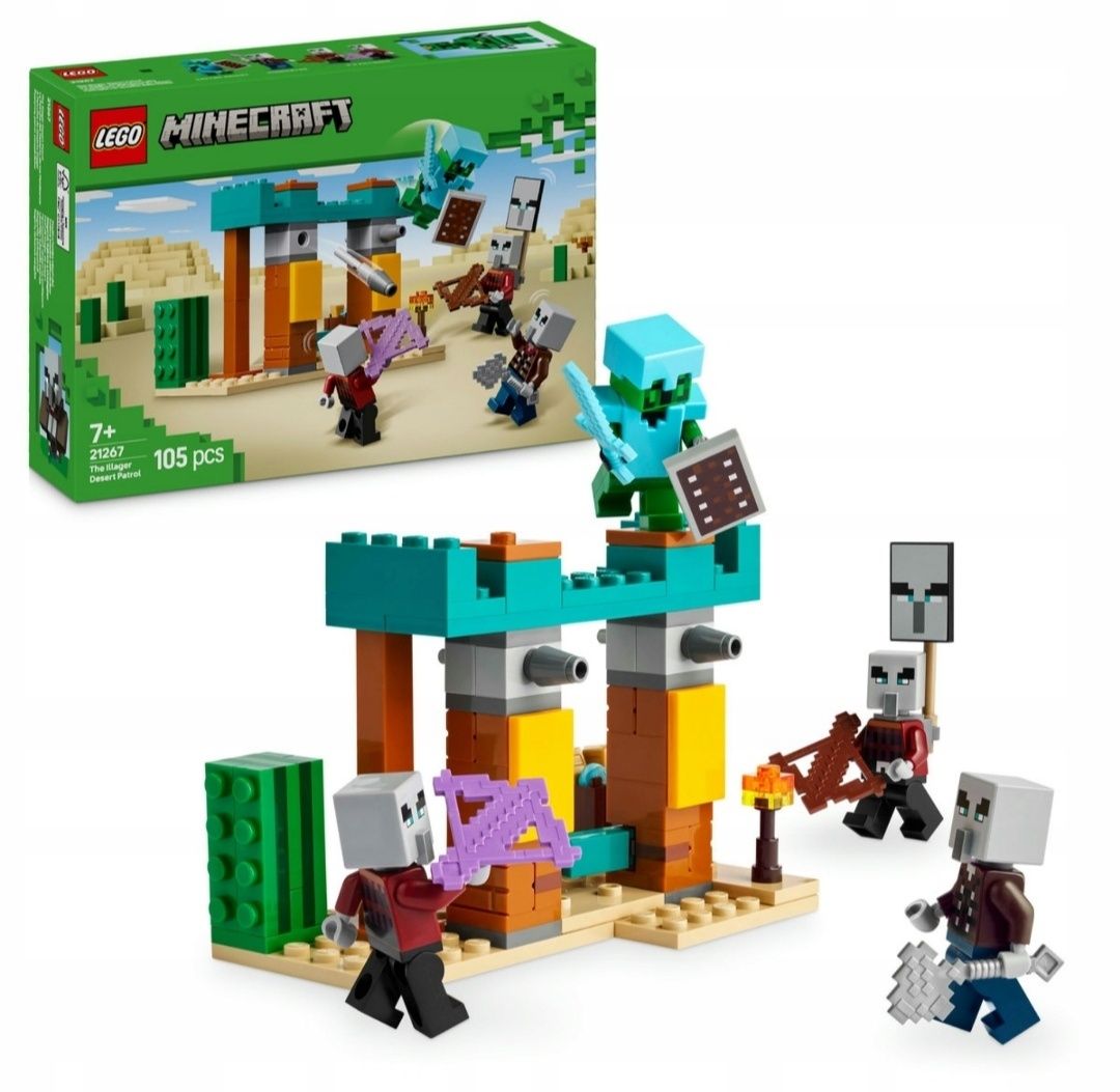 LEGO MAINCRAFT 21267 RYCERZ I ZŁOSADNICY 4x Figurki - Zestaw na prezen