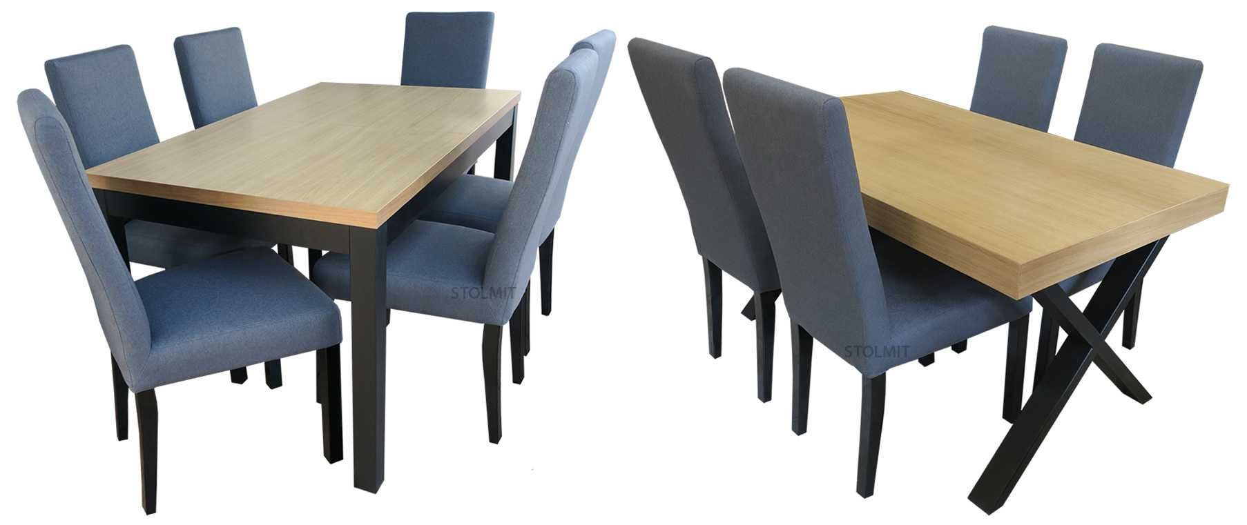 Kwadratowy rozkładany stół 4 krzesła dąb wymiar wysyłka polska