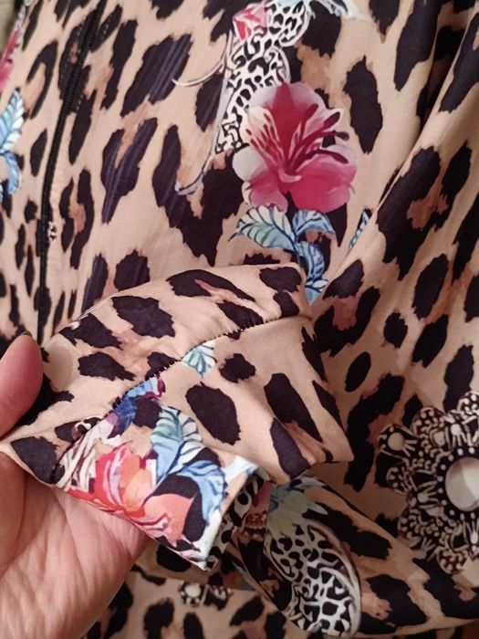 Bluza panterka oversize Nowa zamek XXL