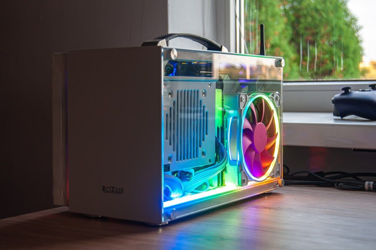 Корпус PcCooler i100 hot rod mini itx
