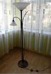Lampy (stojąca, lampka noc + żyrandol)