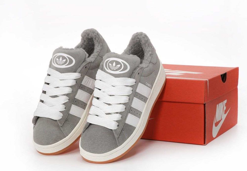 Зимові Чоловічі Кросівки Adidas Campus (Хутро)41-45 (Без Предоплати)