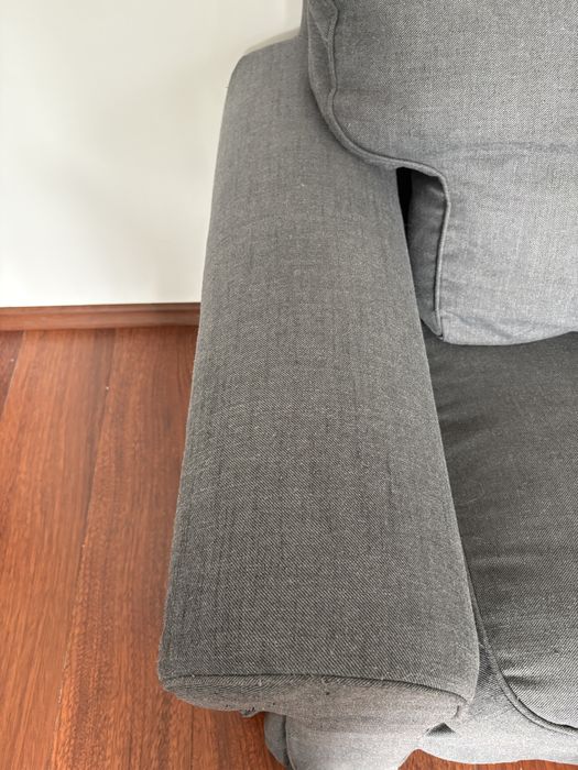 Kanapa + 2 fotele + podnóżek EKTORP IKEA ciemny szary