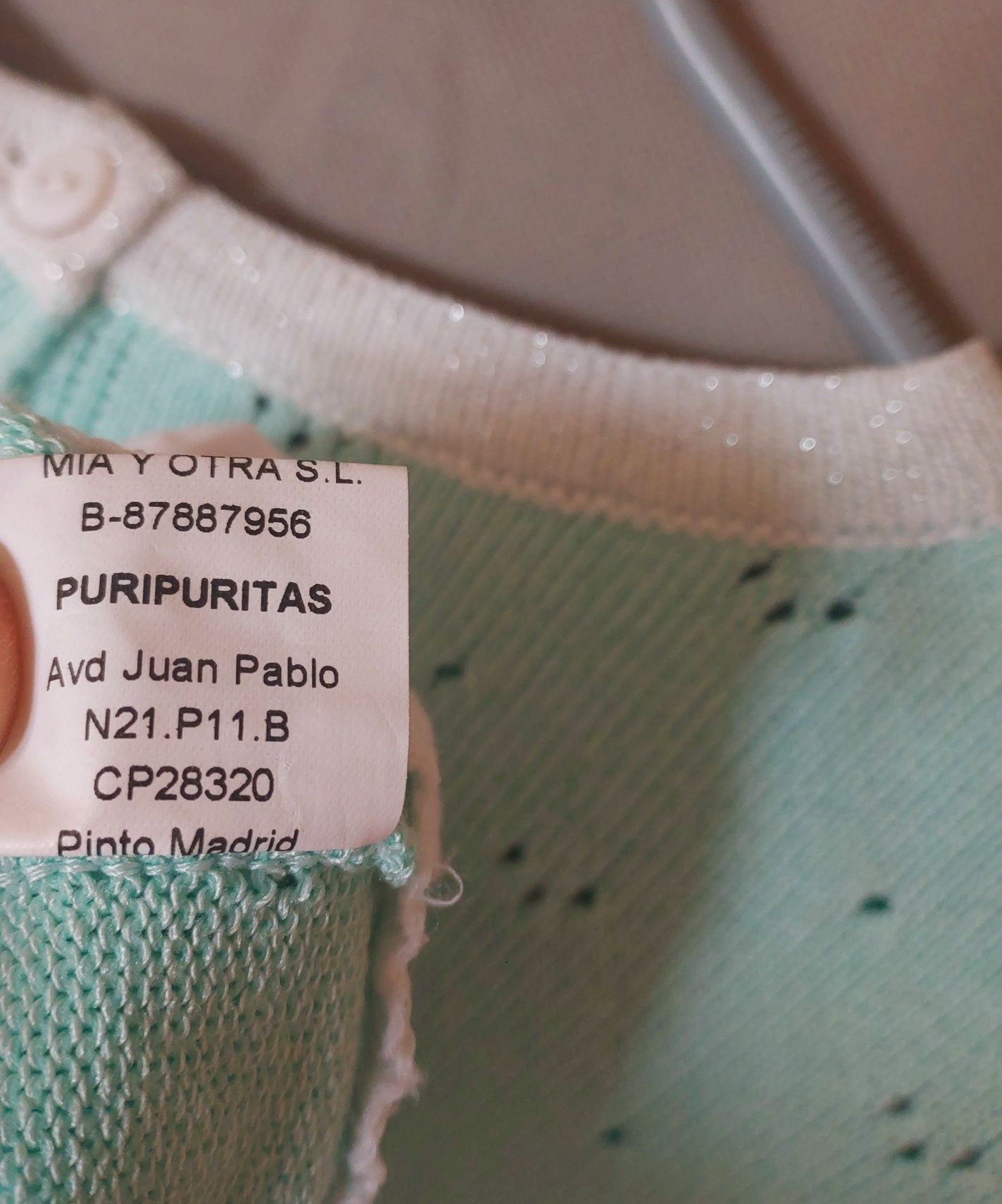 Camisola Verde Água c/ Folho, M-L