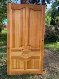 Drzwi zewnętrzne 202x107 cm lite drewno Sosna 2 szt