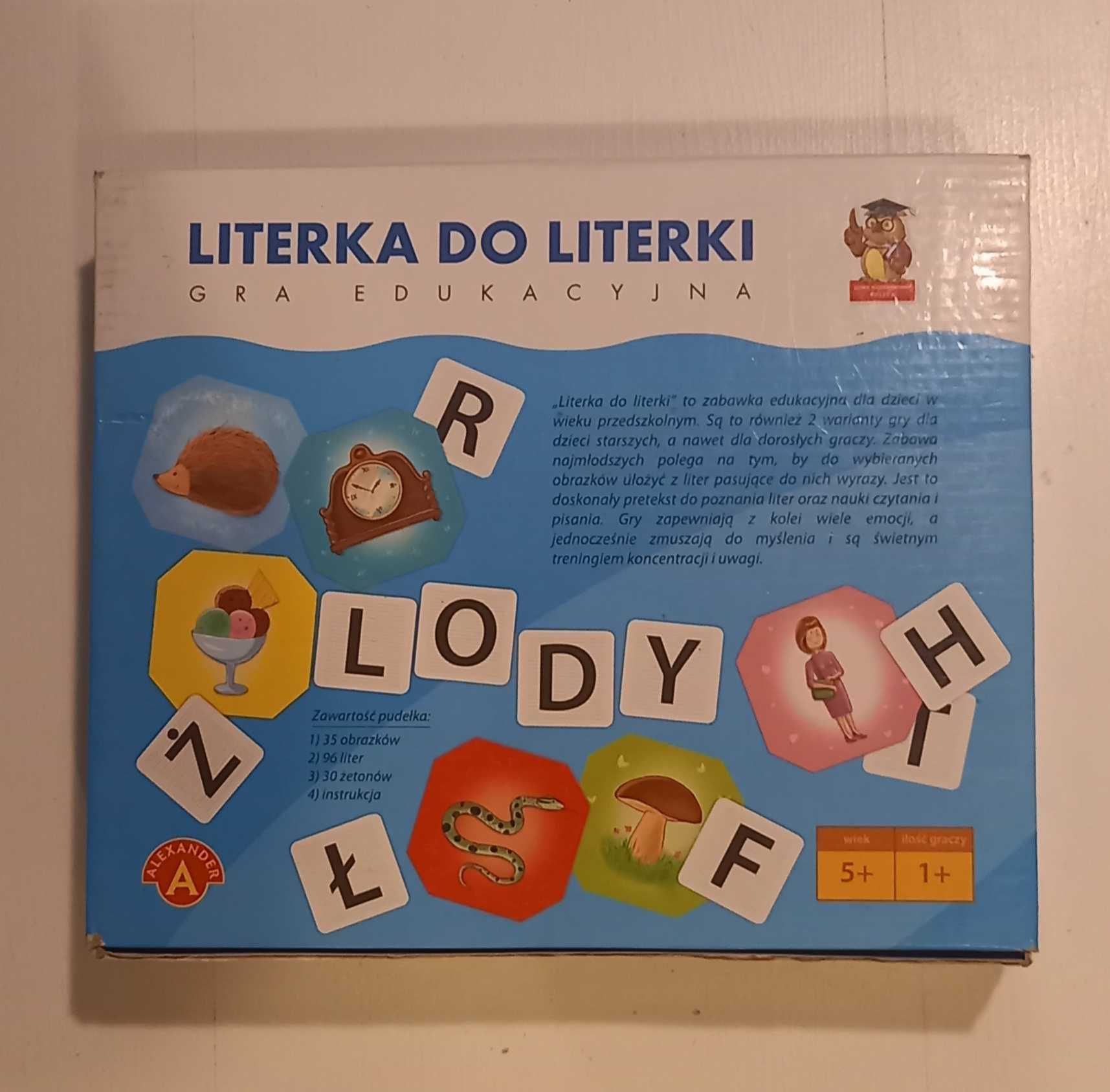 Literka do literki, gra edukacyjna dla dzieci od 5 lat