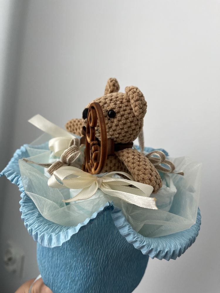 Bukiet tort z pampersów prezent baby shower chrzest