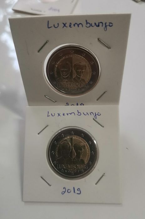 Moeda UNC comemorativa de 2€ - Luxemburgo 2019