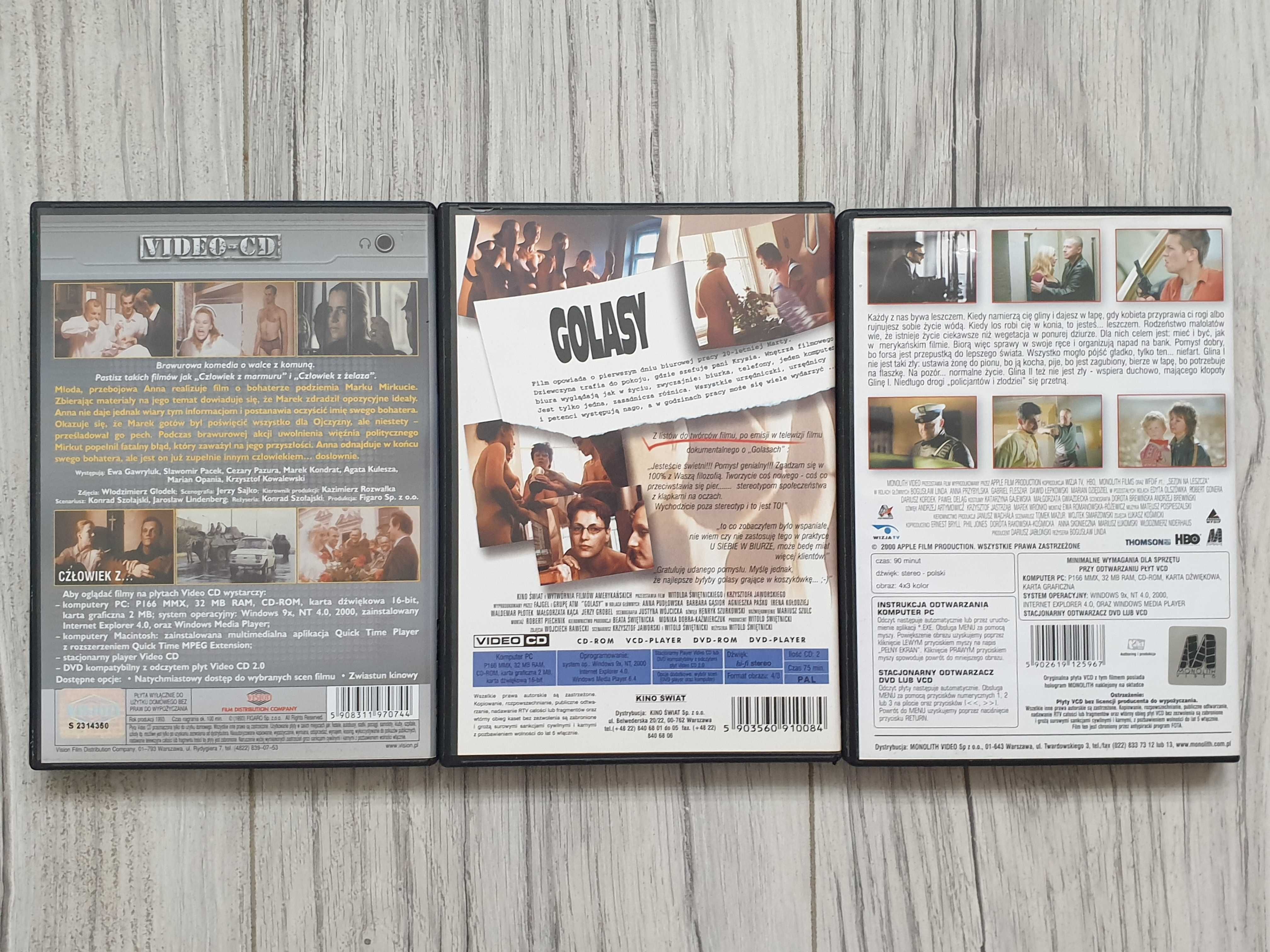 Zestaw Polskich Filmów VCD/DVD wydania z gazet i magazynów - 7 szt.