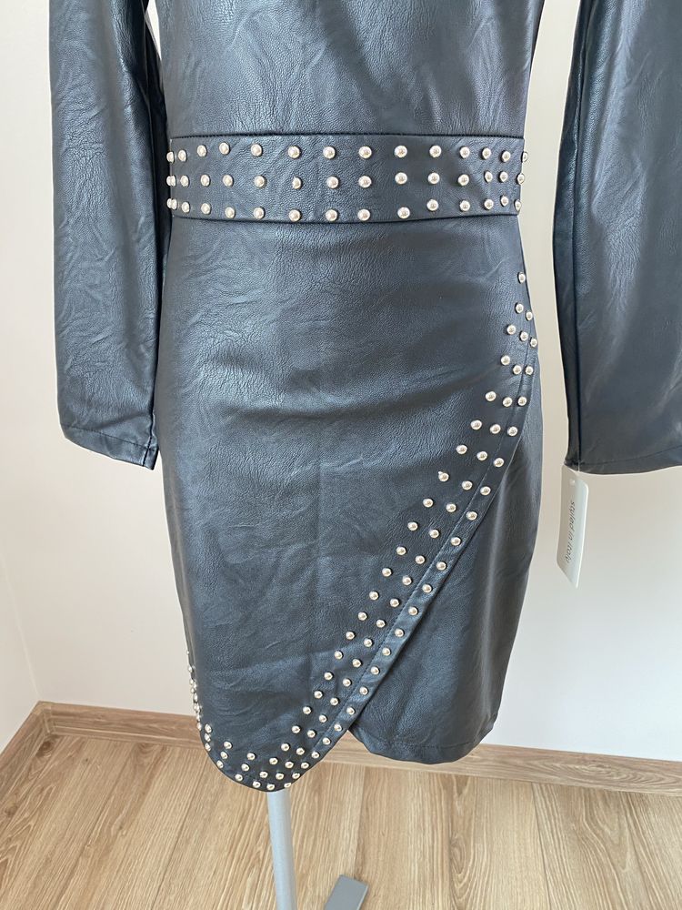 Nowa sukienka eko skóra styled in italy rozmiar 36/38