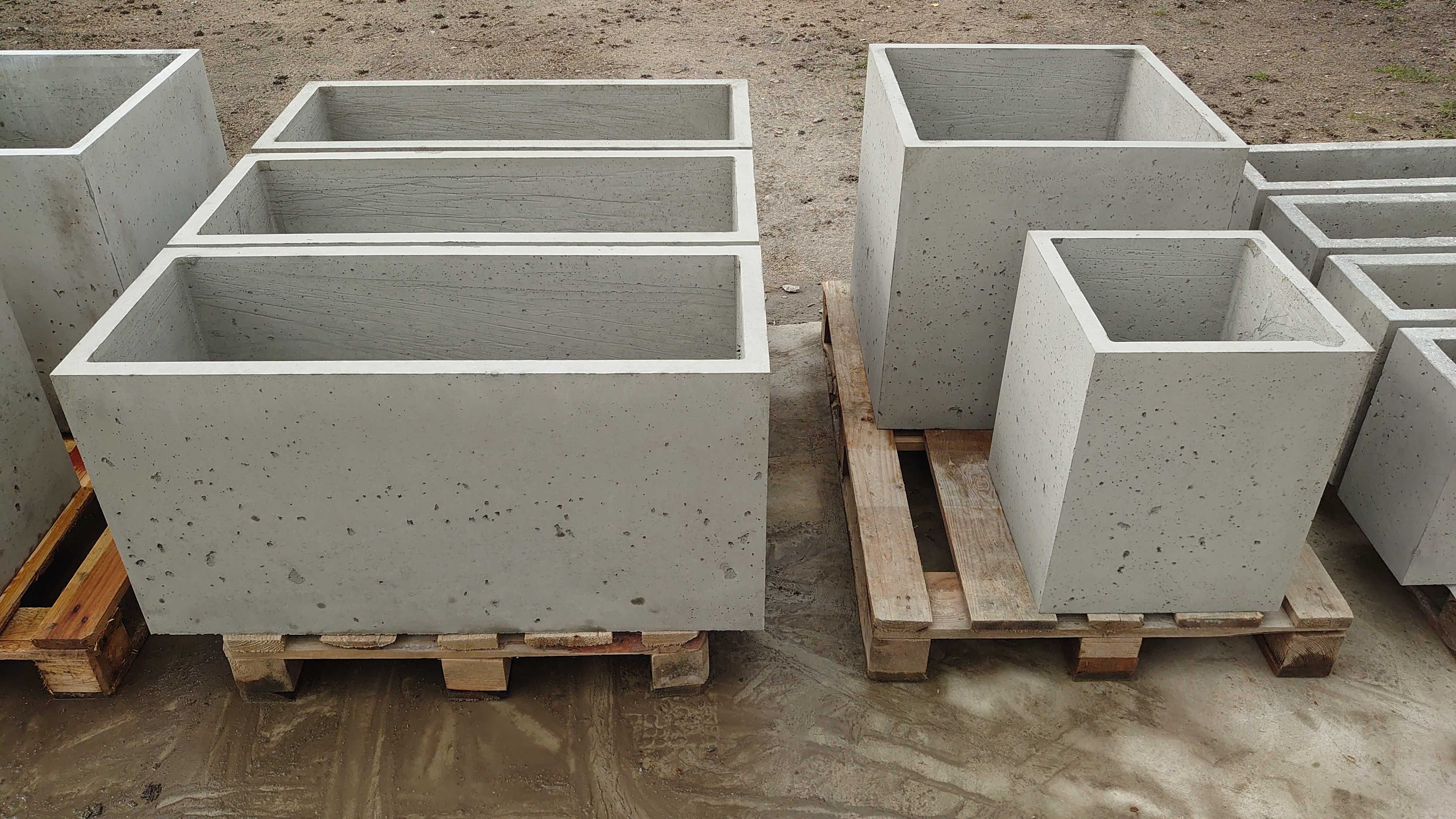 Donice z prawdziwego betonu architektonicznego 100x40x50 cm