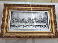 Quadro de Arte Sacra antiga em metal