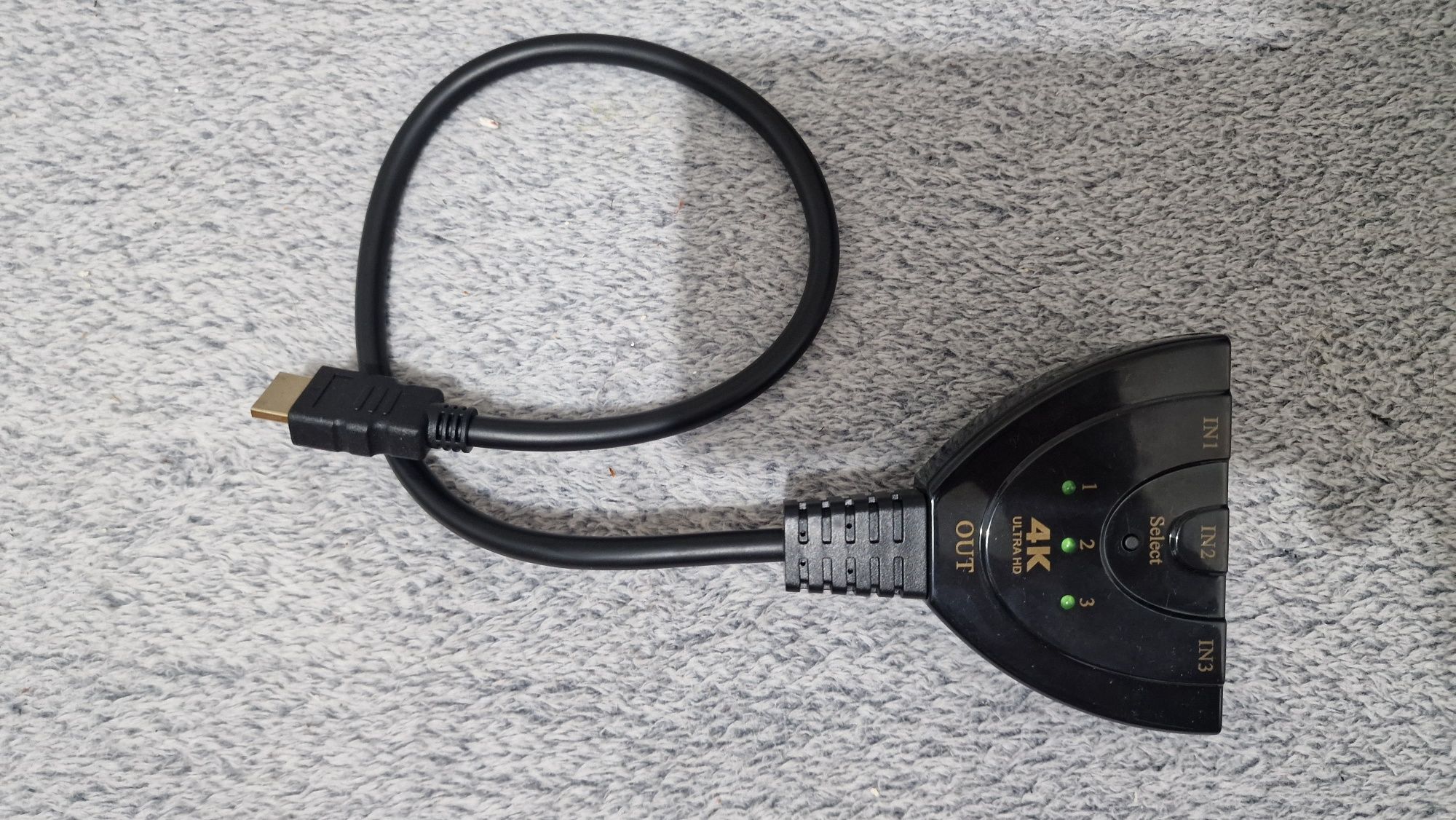 Rozdzielacz 3 w 1 HDMI 50 cm