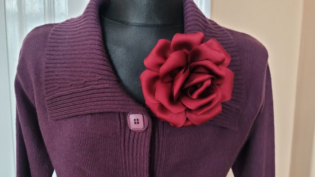 Sweter damski  bordowy fiolecik Claudia.C, rozm.M/L