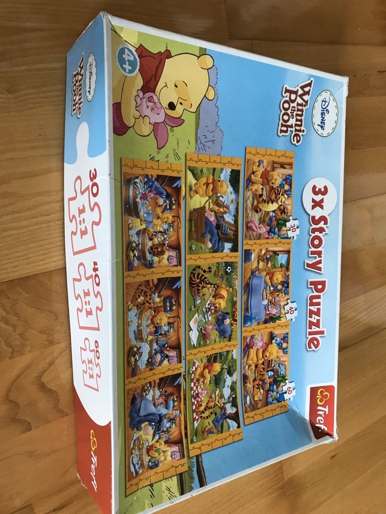 Puzzle 3x story Kubuś Puchatek