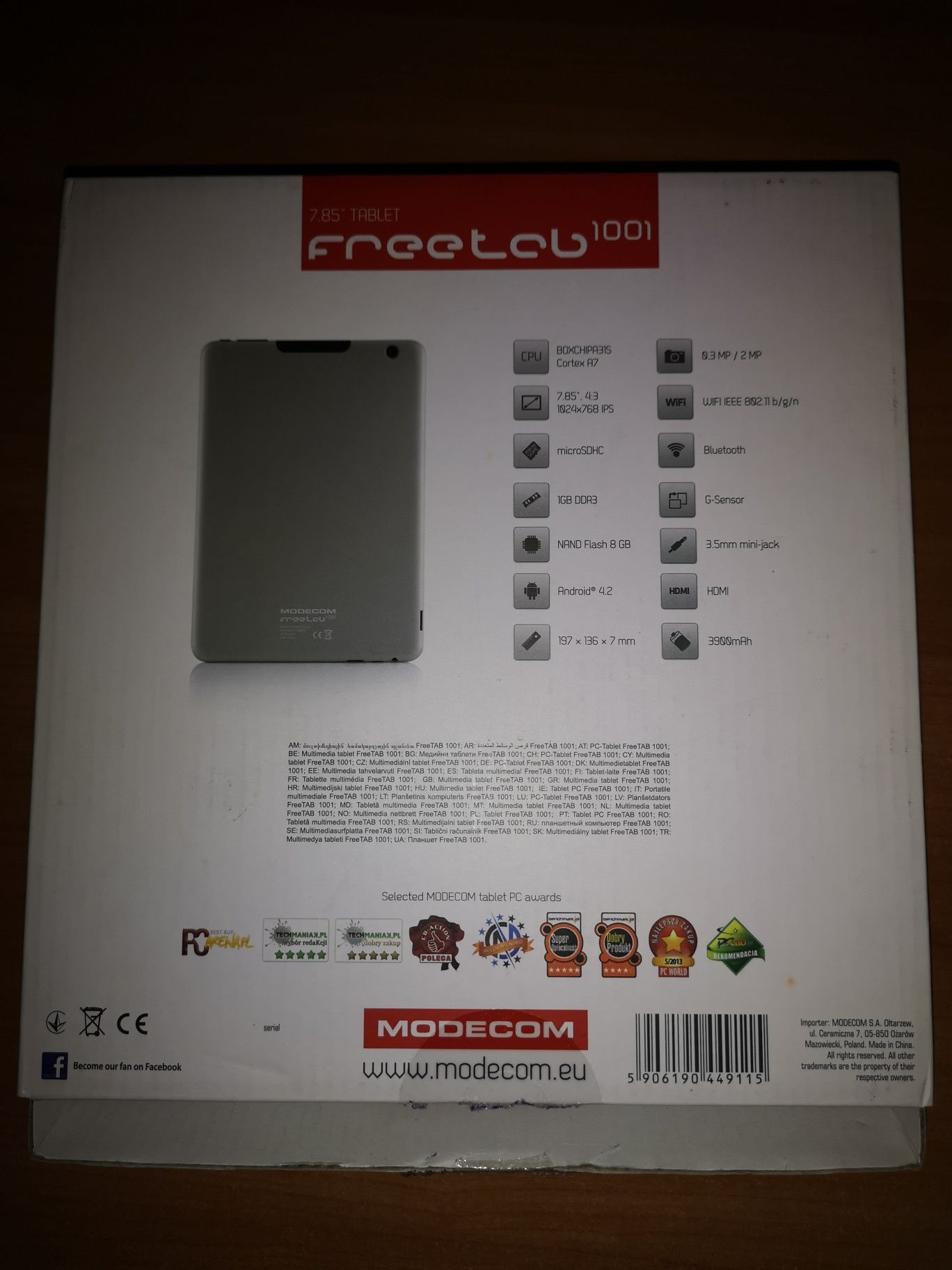 Tablet Modecom Freetab 1001 + Etui / Case / Pokrowiec