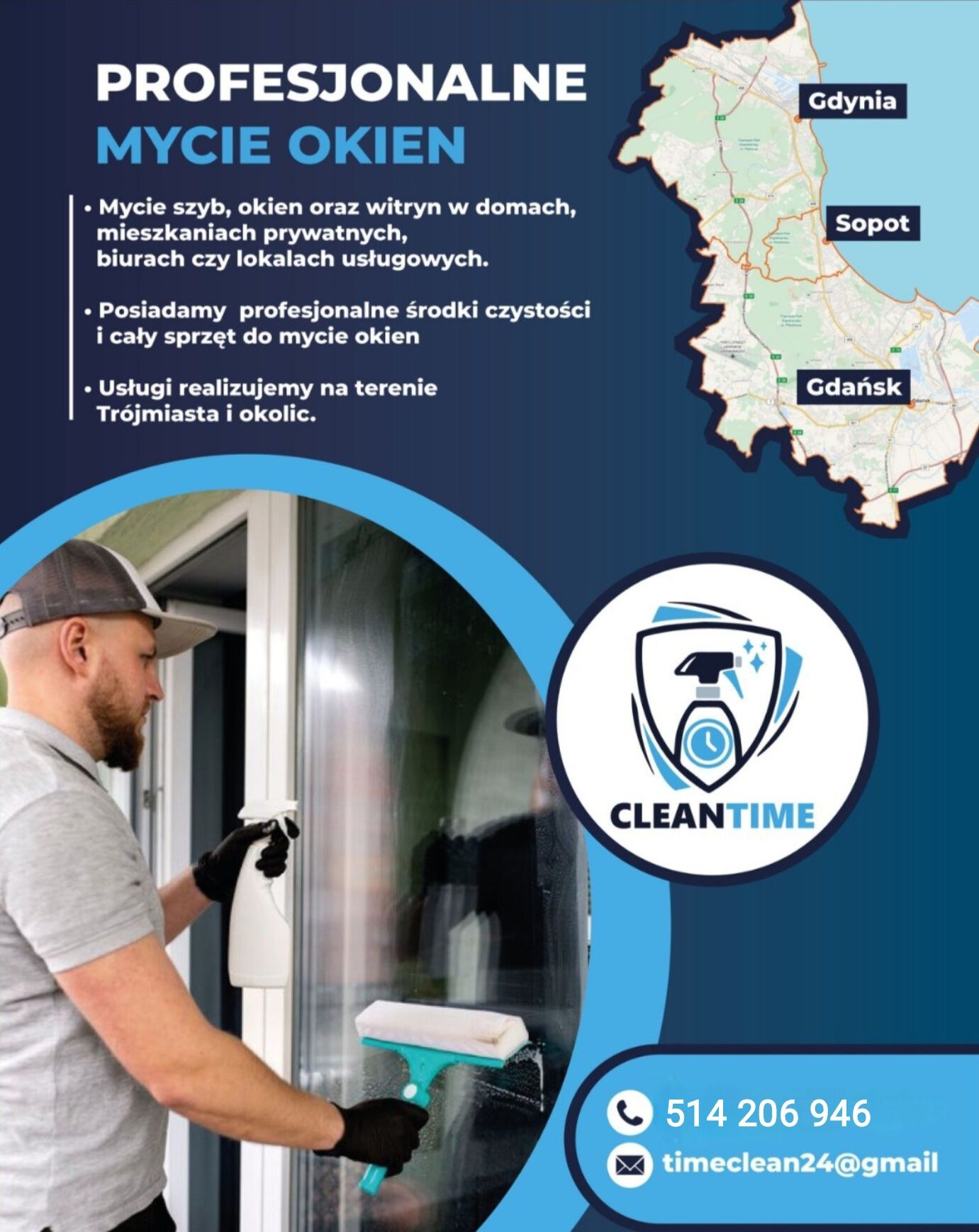 Profesjonalne mycie okien, witryn sklepowych i balustrad