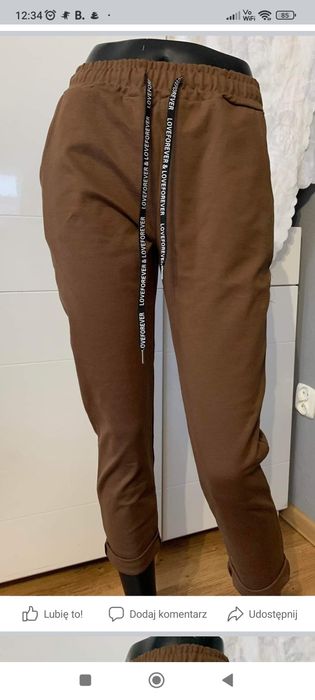 Spodnie 7/8, nowe, 45zł, rozm.wg mnie 38/40, wiskoza, nylon, elastan