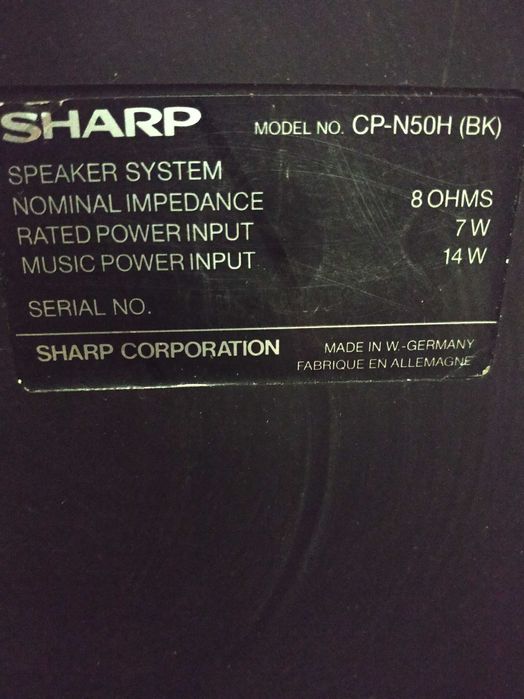 Музичні колонки Шарп 2шт. 14Ват.