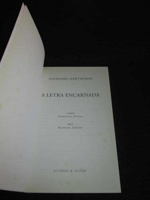 Livro A Letra Encarnada Nathaniel Hawthorne Fernando Pessoa