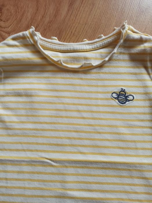 Bluzeczka żółta w paski  pszczółka Tchibo 110/116