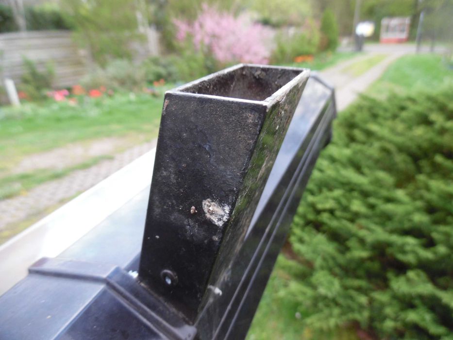 Daszek niemiecki z plexi i profili aluminiowych z rynną..solidny!