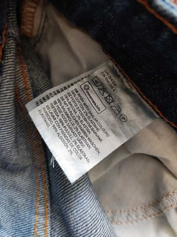 jeansowe spodnie dzwony denim blue H&M 44