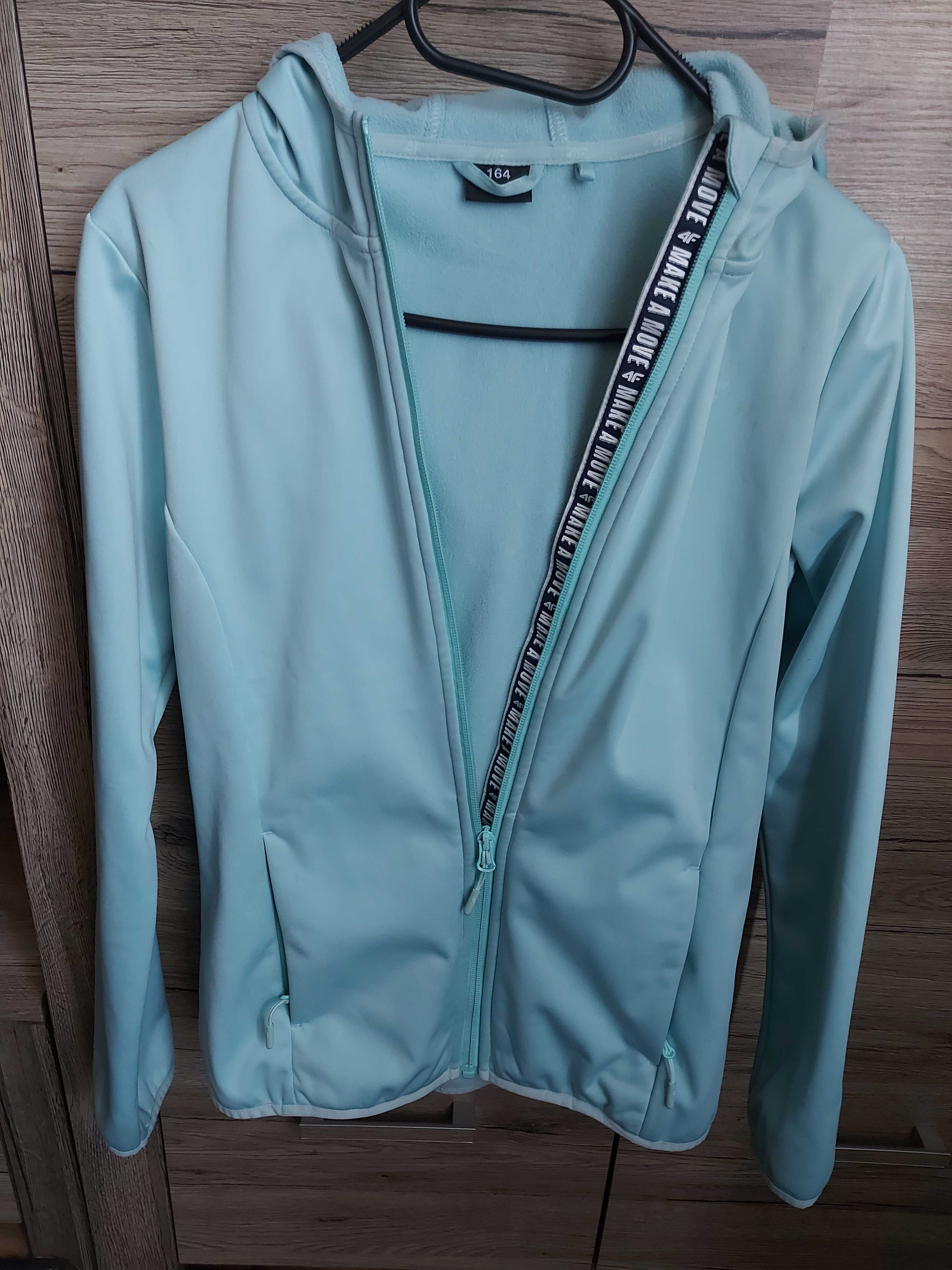 Kurtka dziewczęca 4F softshell mięta 164