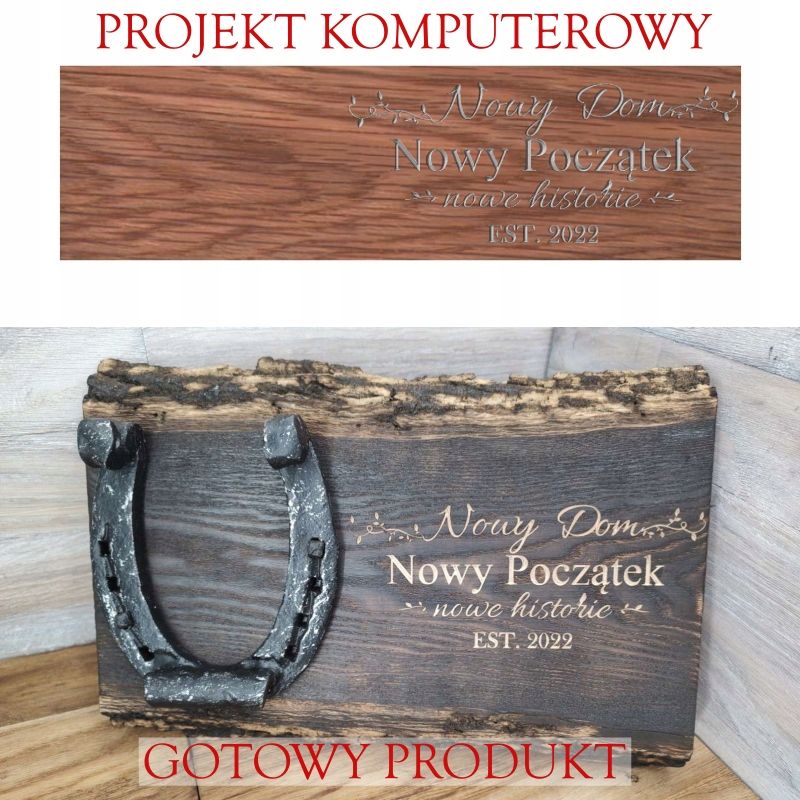 Oryginalny prezent na szczęście podkowa nowy dom
