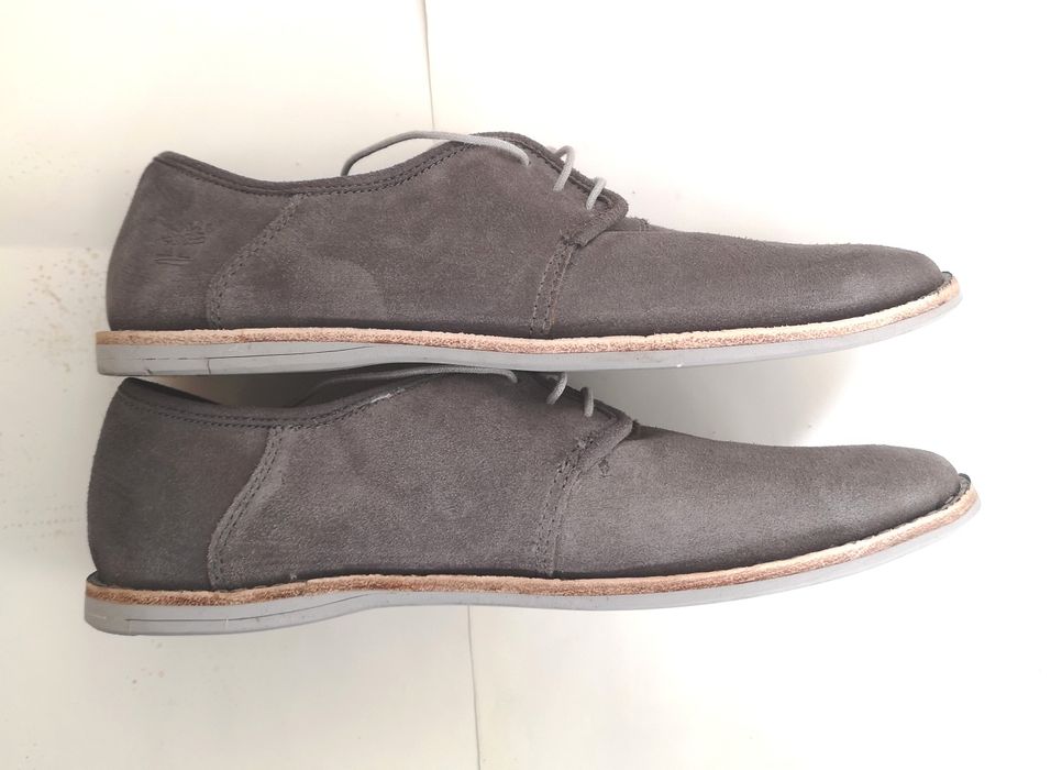 # Eleganckie Szare Skórzane Półbuty Timberland Rozm. 42 #