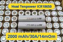 Новий високострумовий акумулятор 18650 Tenpower 20SG 2000mAh 30А