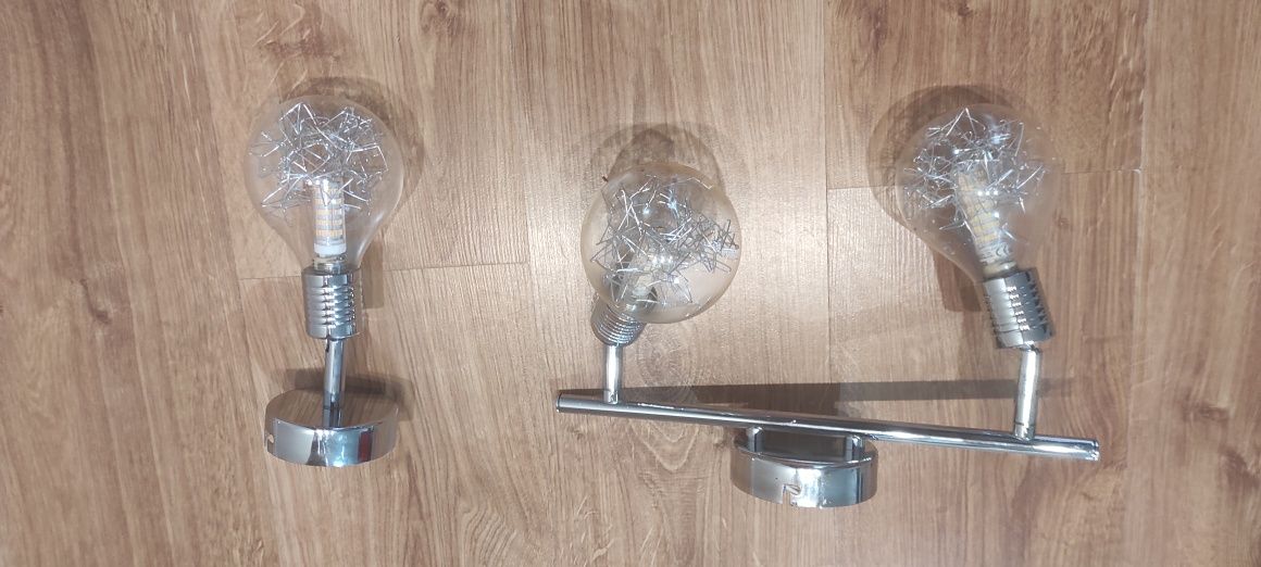 Lampa sufitowa 2 punktowa i 1 punktowa