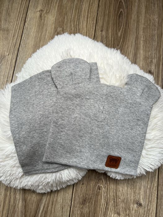 Zestaw czapka + komin dla dziecka 100% naturalna bawełna premium