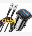 Ładowarka samochodowa + kabel Syncwire USB typ C - USB typC 1,5m O550