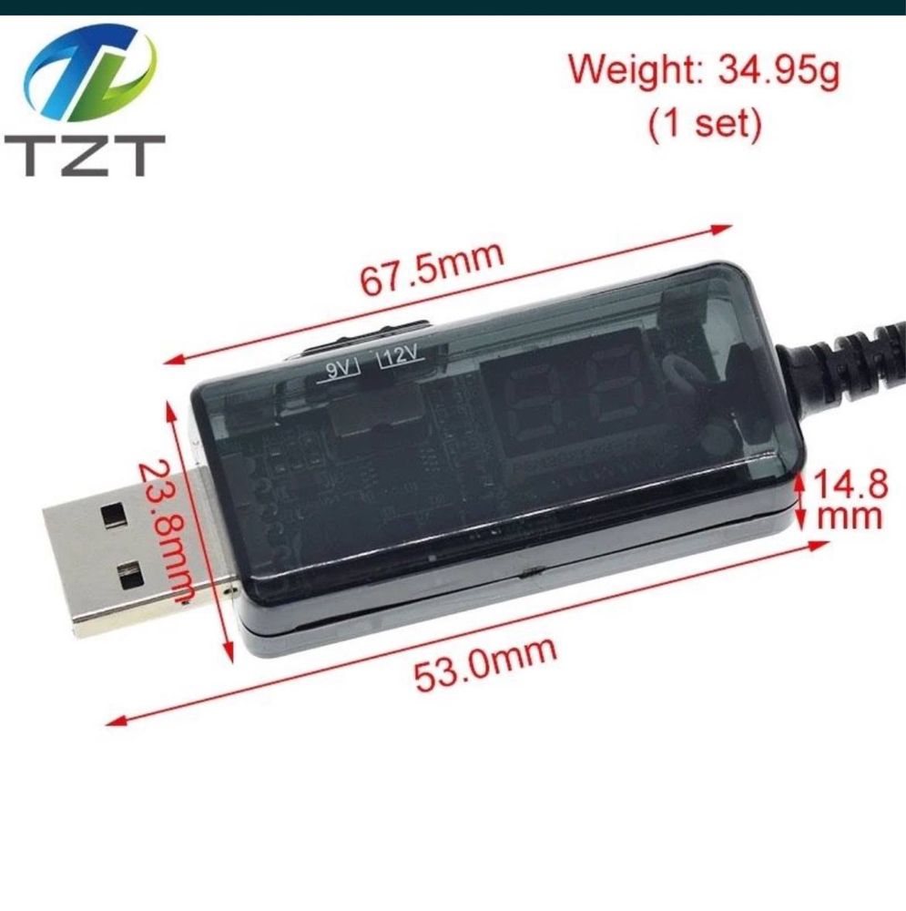 Преобразователь кабель для роутера USB от павербанка 9 в 12 В