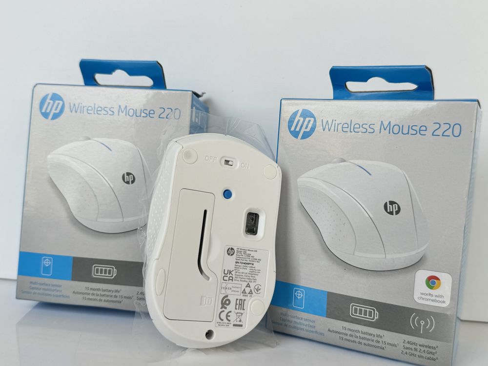 Нова Бездротова Оптична Мишка Миша HP 220 Wireless Біла (7KX12AA)