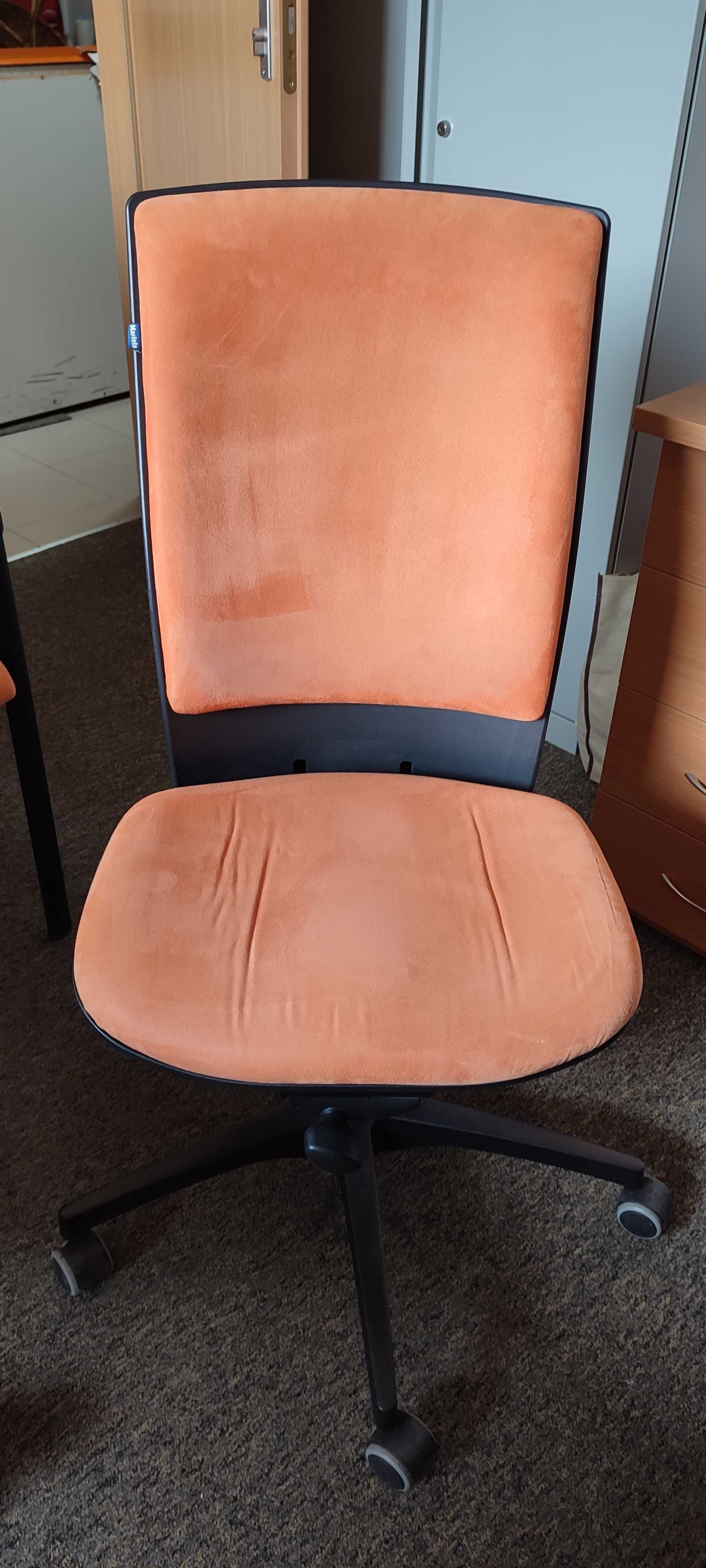 Fotel obrotowy biurowy pomarańczowy