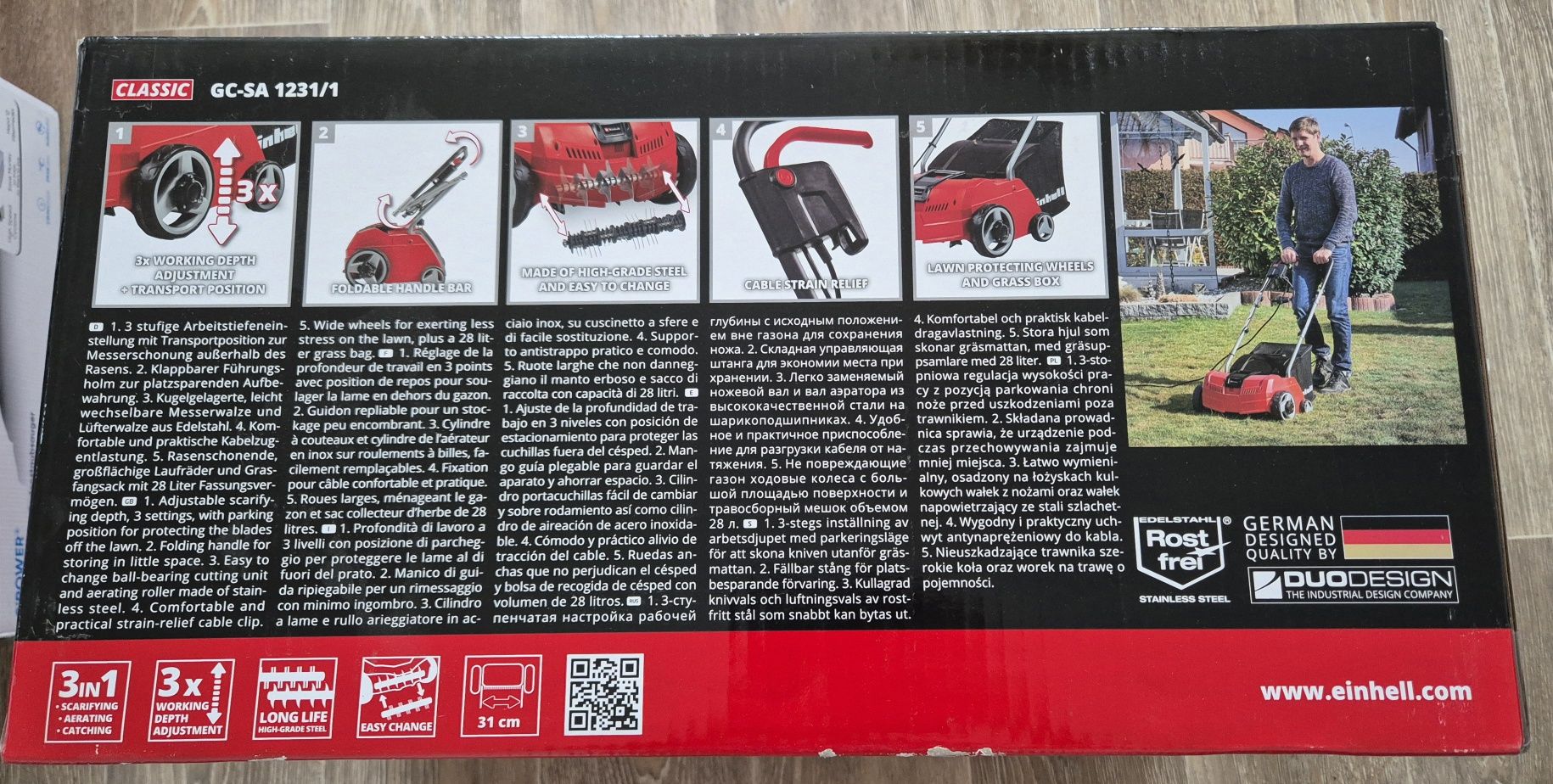 Elektryczny wertykulator einhell