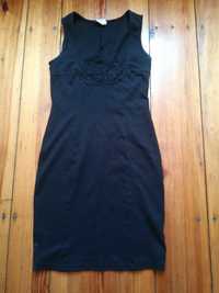 Sukienka midi mała czarna bonprix 36 S bawełna
