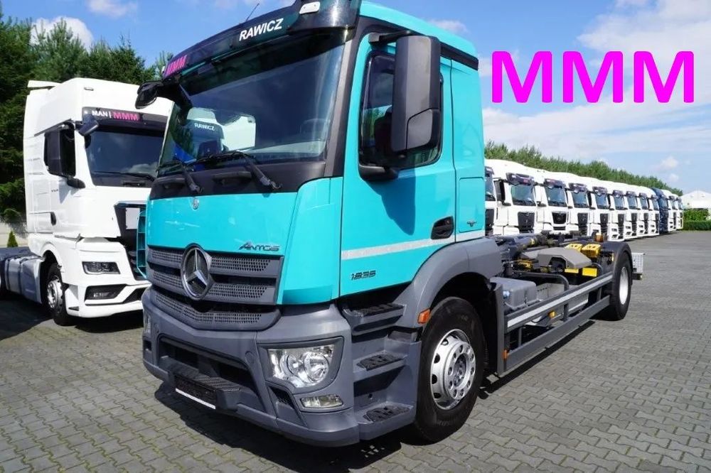 Mercedes-Benz ANTOS 18.350 HAKOWIEC MEILLER 20 T PILOT 1 WŁAŚCICIEL SERWIS SPROWADZONY z Niemiec  1 właściciel, sprowadzony z Niemiec, HAK MAILLER RK 20 65TS + pilot
