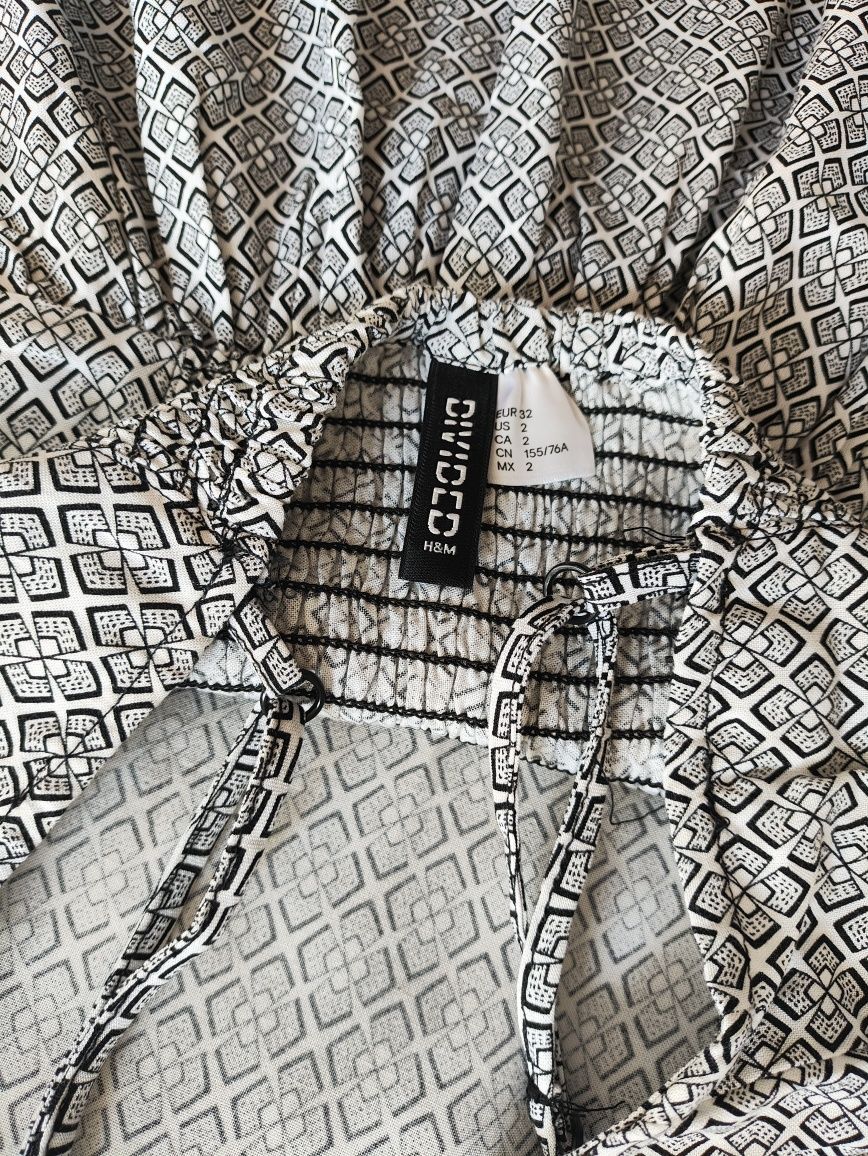 Sukienka H&M 32 XXS letnia sukienka na ramiączkach