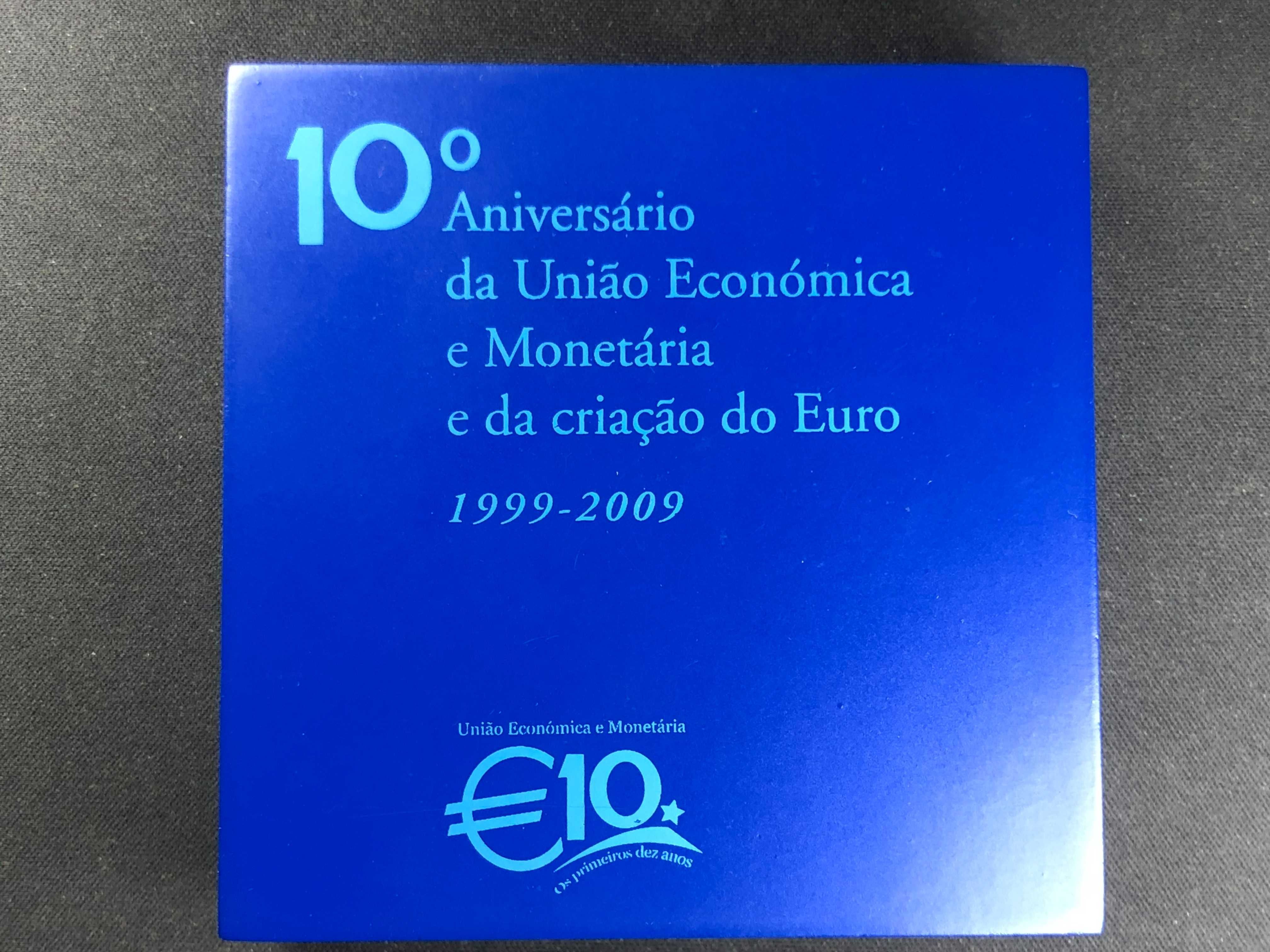 2€ 2009 Estojo 10 Anos União Monetária - Emissão do Banco de Portugal