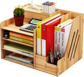 Drewniany organizer na biurko